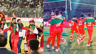 Islamabad United Heart winning celebration with Palestine flags after winning PSL Final [upl. by Lamee]