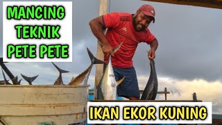 Detik detik Mancing Ekor Kuning Tiba tiba Nelun PUTUS Mancing Pete Pete handline tecnik Biak [upl. by Leirol]