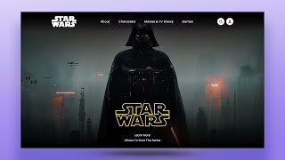 Create a Responsive StarWars Website Design Using HTML And CSS [upl. by Aissat586]