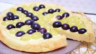 CROSTATA MORBIDA CON CREMA PASTICCERA E UVA [upl. by Eillil]