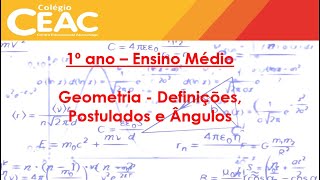 Geometria  Definições Postulados e Ângulos [upl. by Magnum]