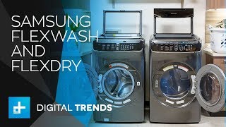 Samsung FlexWash and FlexDry Washer and Dryer  Hands On Review [upl. by Essex988]