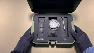 Unboxing The Panerai PAM979 Submersible Marina Militare Carbotech 47mm [upl. by Schoof173]