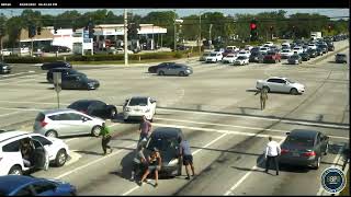 Video shows Good Samaritans rescuing unconscious driver in Boynton Beach Florida [upl. by Ilam]