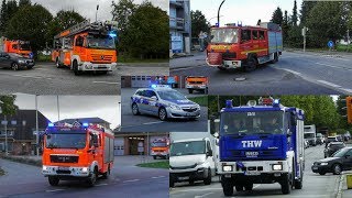 Orkan Xavier im Kreis Pinneberg Einsatzfahrten von Feuerwehr und THW [upl. by Akemhs433]