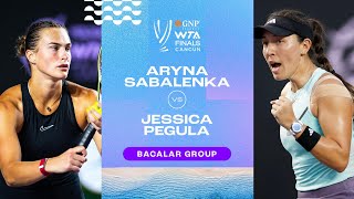 Aryna Sabalenka vs Jessica Pegula  2023 WTA Finals Group Stage  WTA Match Highlights [upl. by Aihsi]