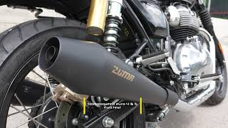 ZUMA  Exhaust system for Royal Enfield InterceptorContinental GT 650 [upl. by Kleper]