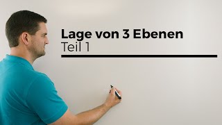 Lage von 3 Ebenen Teil 1 Vektorgeometrie  Mathe by Daniel Jung [upl. by Auqinaj480]