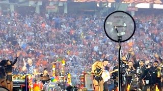 SUPER BOWL 50 HALF TIME SHOW  Beyonce Coldplay amp Bruno Mars  from the Field [upl. by Maker]