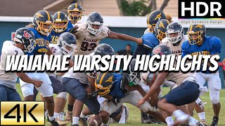 Waianae Varsity Football  Scrimmage Highlights  4K HDR 60 FPS [upl. by Elrak]