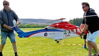 FASCINATING  AW139 GIANT RC SCALE MODEL TURBINE HELICOPTER  FLIGHT DEMONSTRATION [upl. by Coffeng378]