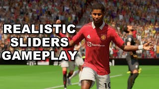 FIFA 23 Realistic Sliders Gameplay [upl. by Skricki714]