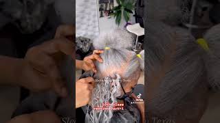 braids hairstyles haircare knotlessbraids twiststyles greyhair gray curls how to do [upl. by Aleras734]