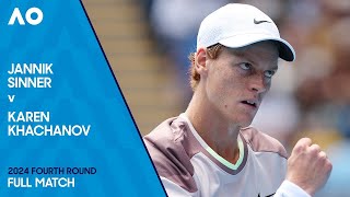 Jannik Sinner v Karen Khachanov Full Match  Australian Open 2024 Fourth Round [upl. by Old174]