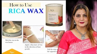 RICA WAX करने का आसान तरीका  RICA HAND WAXING STEP BY STEP TUTORIAL RICA HAND WAXING TUTORIAL [upl. by Matlick]