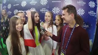 Eurowizja Junior 2018 Roksana Węgiel w pierwszym wywiadzie po wygranej [upl. by Pergrim]