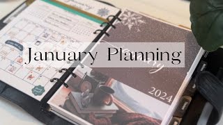 Plan with me for 2024  January Planning in my All in one planner [upl. by Tniassuot]