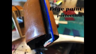 Leatherwork diy  Get perfect edges with Giardini edge paint [upl. by Ayotl]