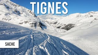 Skiing sache the longest single black piste in Tignes Val dIsere [upl. by Adaminah]