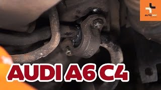 Hoe een stabilisatorstang rubbers vooraan vervangen op een Audi A6  Handleiding HD [upl. by Keram]