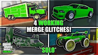 SOLO GTA 5 TOP 4 WORKING CAR MERGE GLITCHES AFTER PATCH 168 F1BENNYS MERGE GLITCH GTA ONLINE [upl. by Eidnarb]