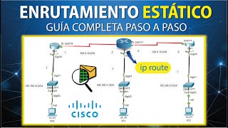 Enrutamiento Estático con 3 Routers  CISCO Packet Tracer Paso a Paso [upl. by Dunlavy421]