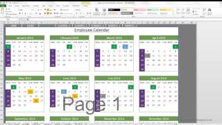 Event Calendar Maker Excel Template [upl. by Akenahs]