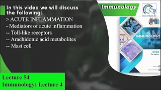 Acute Inflammation Toll like receptors  Arachidonic acid metabolites  Mast cell [upl. by Rabi]