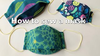 一枚の布で出来る立体マスクの作り方  How To Sew A Mask  夏用マスク 大人用 子供用  簡単  Sewing Tutorial  Pikku Saari （ピックサーリ） [upl. by Jemy]