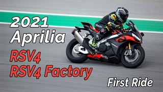 2021 Aprilia RSV4 And RSV4 Factory Review – First Ride [upl. by Ocirderf225]