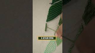 Ceylon Stitch  Hand Embroidery handembroidery stitch sewing [upl. by Clark]