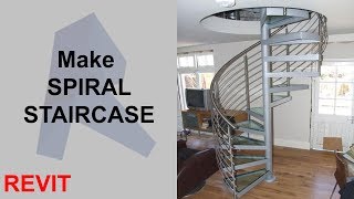 How to draw a spiral stairs in Revit  Hindi [upl. by Gesner237]