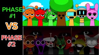 Phase 1 VS Phase 2 Incredibox Sprunki Sinner Edition All reactions [upl. by Sharlene882]