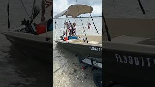 Jon Boat Bimini Top 🚤 Watch The Full Vid jonboat jonboatfishing customjonboats [upl. by Hsirrap]