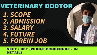 Veterinary Doctor  course admission cutoff scope job sallary abroad opportunities 🔥 [upl. by Granese]