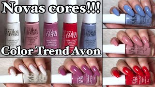 Novas Cores de Avon Color Trend esmaltes  Resenha [upl. by Eilsil345]