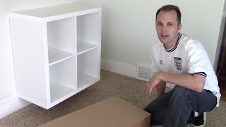 Ikea EXPEDIT  KALLAX shelf  how to assemble and wall mount bookcase [upl. by Artenak177]