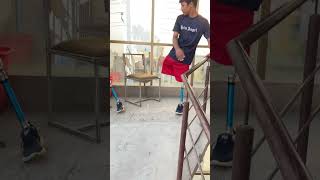 One leg walk  fitting artificial leg  bilateral above knee explore music song hassanzarar [upl. by Ashman621]