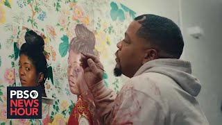 Kehinde Wiley exhibit uses historic icons to expose systemic violence against Black people [upl. by Salb208]