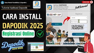 CARA INSTALL APLIKASI DAPODIK 2025  REGISTRASI ONLINE [upl. by Saticilef]