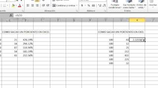 Tutorial como sacar los porcentajes en excel 2010 [upl. by Ninon]