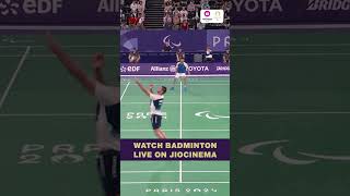 lightningfast reflexes from Tarun Dhillon  Paralympics Badminton Highlights  JioCinema [upl. by Kcirddet]