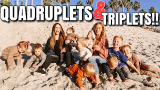 Two Moms have QUADRUPLETS amp TRIPLETS and 10 kids Day in the Life with a Multiples Pregnancy [upl. by Wylma]