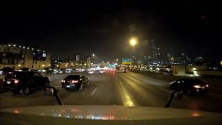 Drive thru Chicago at night I90 north [upl. by Nahtahoj989]