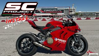 Ducati Panigale V4 SC Project exhaust install [upl. by Rosalyn]