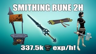 Runescape 3 1 Hour of Smithing Rune 2h  99 Smithing Required  Forge  Crystal Hammer [upl. by Redmond]