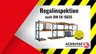 👷🦺 Regalinspektion Regalprüfung nach DIN EN 15635 und DGUV 108007 BGR 234  AckrutatShop [upl. by Ahders]