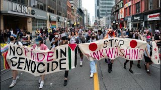 PROTESTING AT PRIDE Ad hoc group justifies reason for stopping Torontos parade [upl. by Ariat]