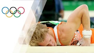 Defending champ slips from horizontal bar [upl. by Amalea]