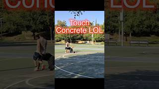 Touched Concrete lol basketball balllife basketballgame basketballshorts sports ball falling [upl. by Aliet569]